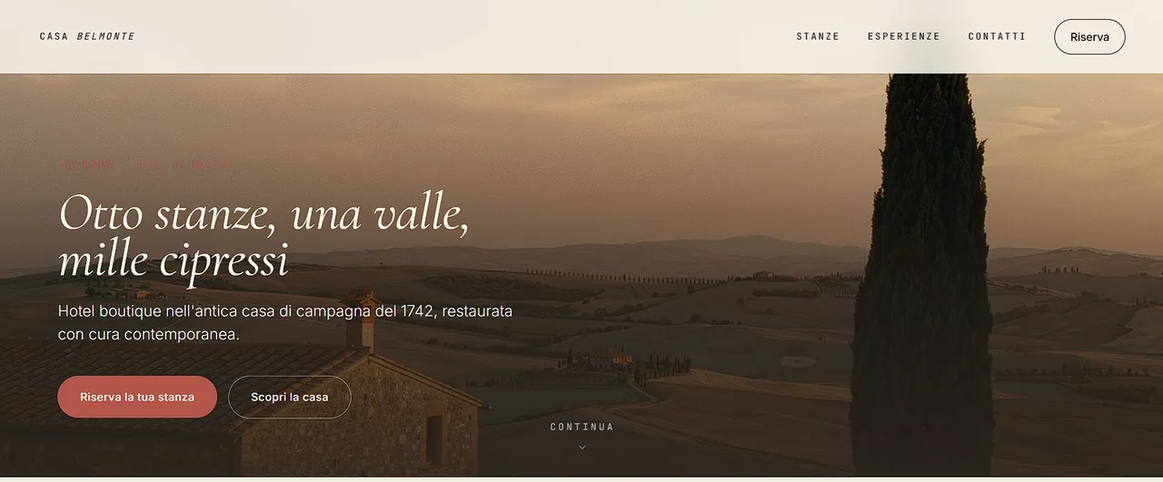 Casa Belmonte — Ember showcase, hotel boutique in Toscana