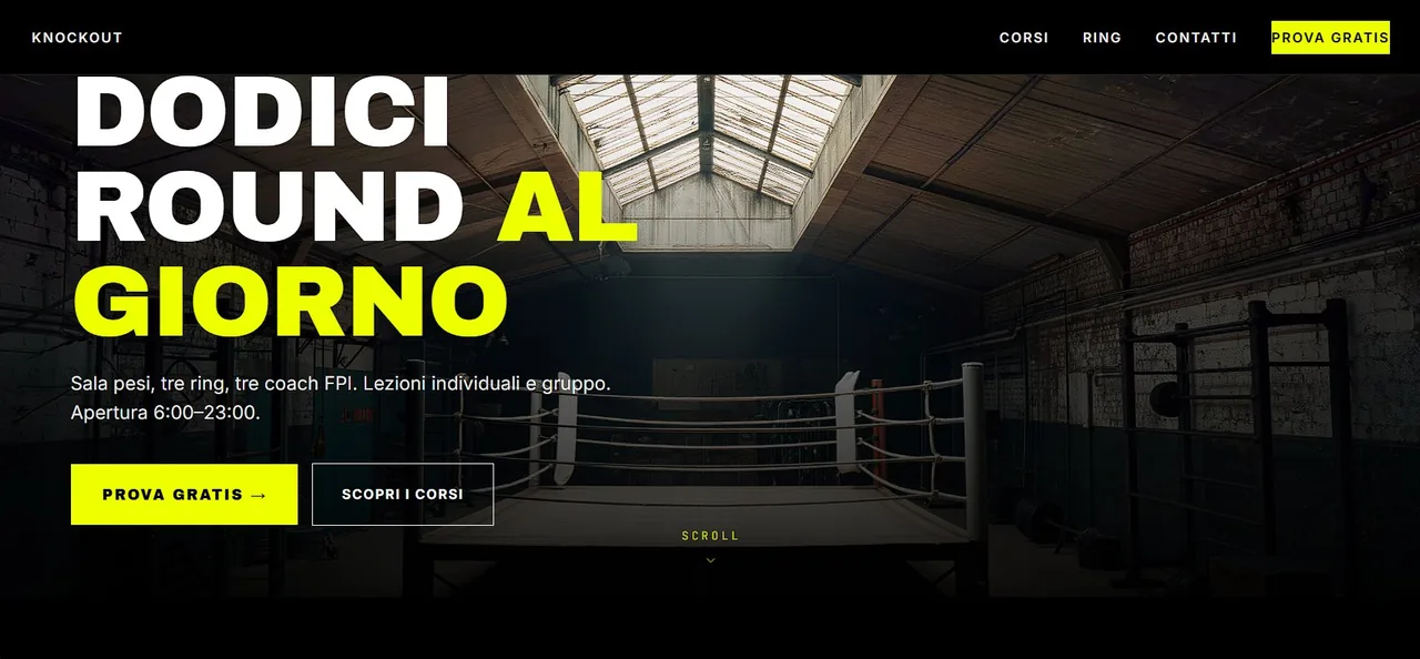 KNOCKOUT — Forge showcase, palestra di boxe brutalist